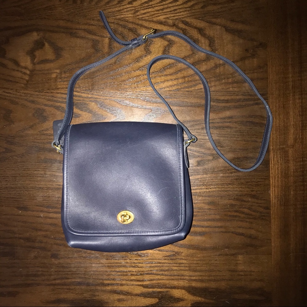 Vintage Coach-LIKE Leather Crossbody Purse